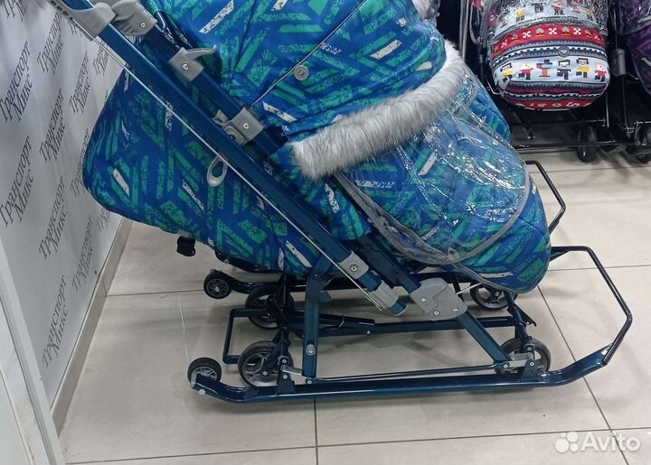 Санки коляска для двойни и близнецов