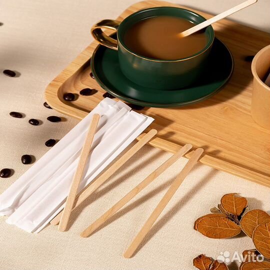 Размешиватели в индивидуальной упаковке 14см,18см