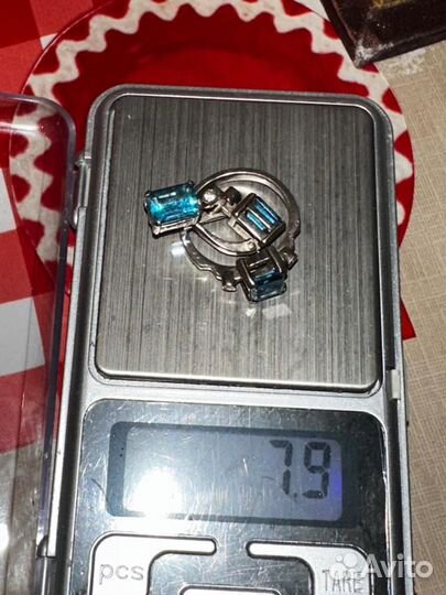 Серебряные серьги кольца 875*