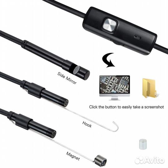 Гибкая камера эндоскоп USB endoscope 5 м.Новые,м-н
