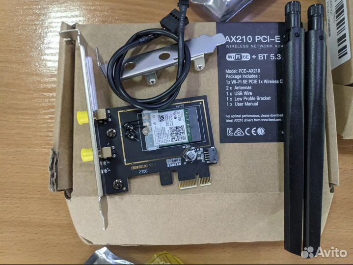 Wifi адаптер для пк wifi 6e, bluetooth 5.3