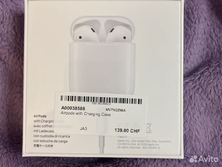 Беспроводные наушники apple airpods