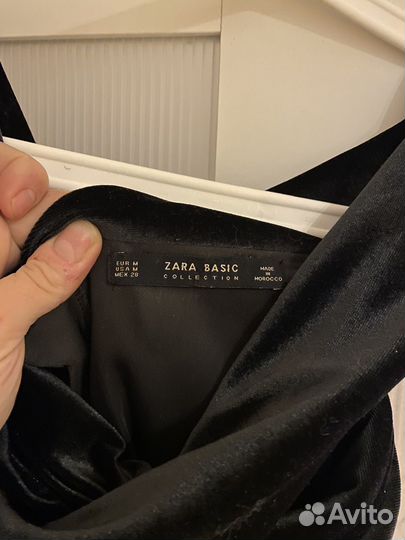 Платье вечернее бархатное zara