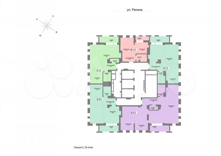 2-к. квартира, 55 м², 26/31 эт.
