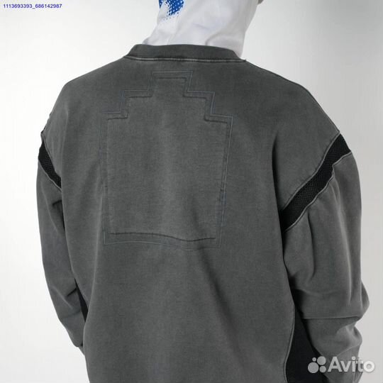 Свитшот CavEmpt серый с перфорацией