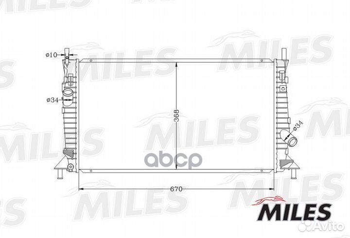 Радиатор ford focus 1.4-2.0/2.0TD 04- acrb014 M