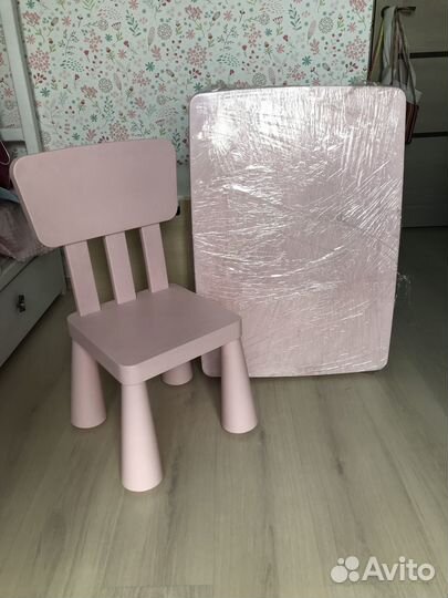 Стол и стул икеа маммут