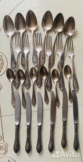 Ложки,вилки, ножи, мельхиоровые СССР