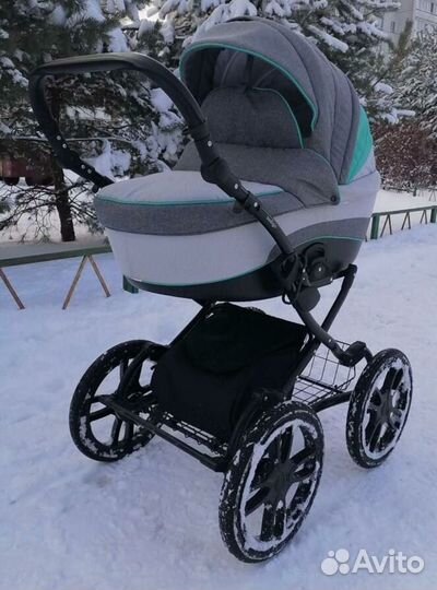 Коляска 3 в 1 Indigo с автолюлькой на шасси