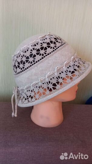 Панама льняная женская