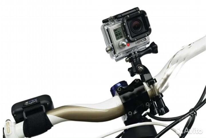 Зажимной хомут на трубы для камер gopro до 3 см