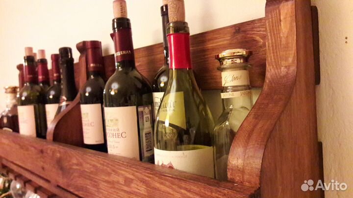 Полка для вина, настенная