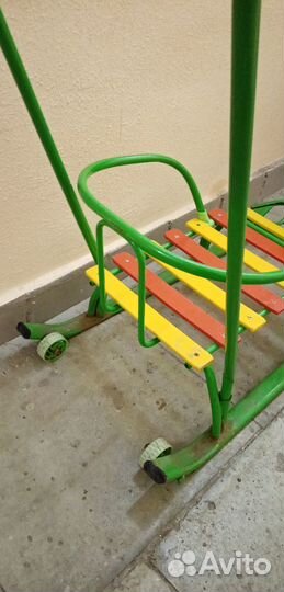 Санки детские (сзади 2 колесика)