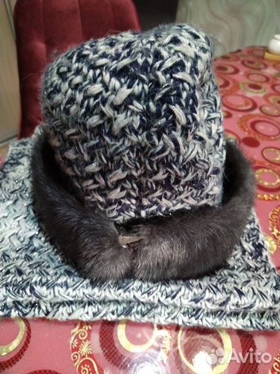 Шапка норковая женская