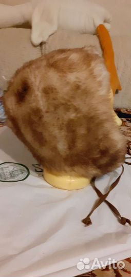 Шапка зимняя из натурального меха лама