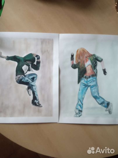 Картины акварель Хип Хоп