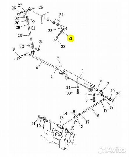 Рычаг 195-43-41260