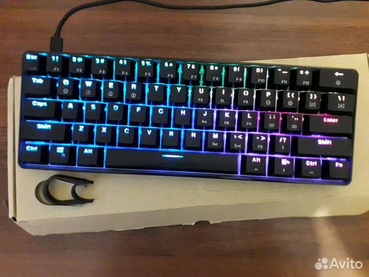 Клавиатура игровая механическая gk61 gateron Black