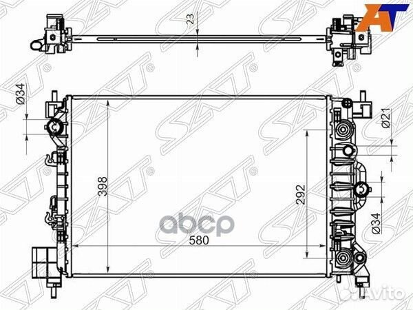 Радиатор трубчатый chevrolet aveo 1.6 11- / OPE