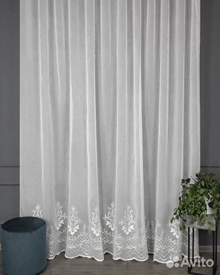 Новый тюль Флоренция бирюзовый