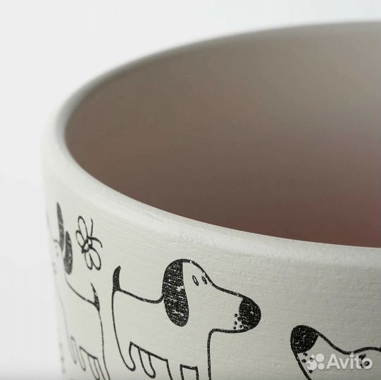 Цветочный горшок икеа рундминта собачки 15см