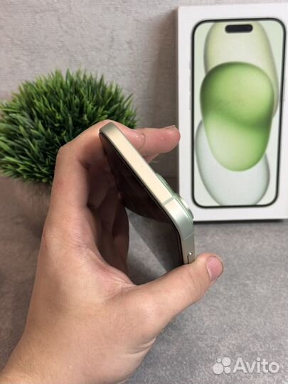 iPhone 15 128 gb Green (Идеал, АКБ100%) sim+sim