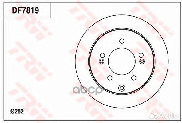 Диск торм Kia Soul df7819 TRW