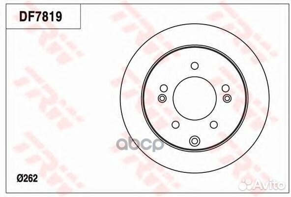 Диск торм Kia Soul df7819 TRW