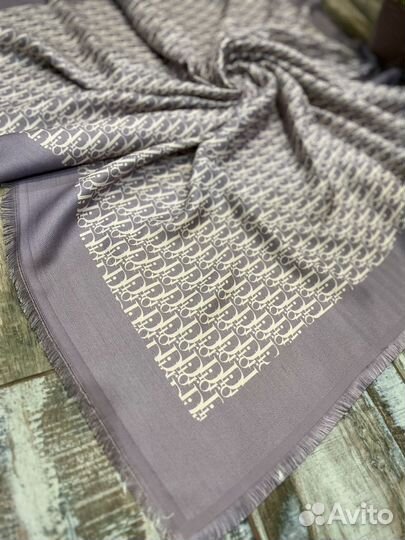 Палантин платок Dior из шерсти и хлопка