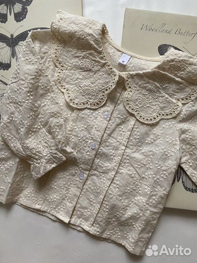 Блуза для девочки в ретро стиле 104-116