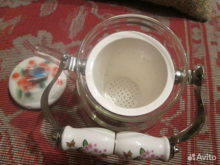 Чайники заварочные стеклянные, новые, 2200 и 1200