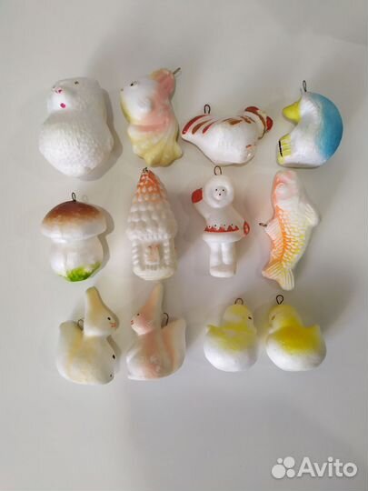 Елочные игрушки СССР советские пенопласт