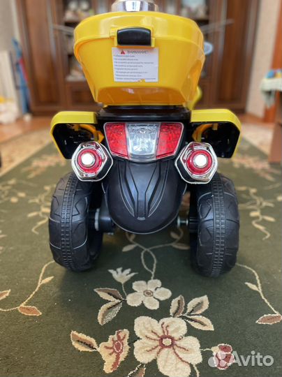 Детский электро мотоцикл трехколесный