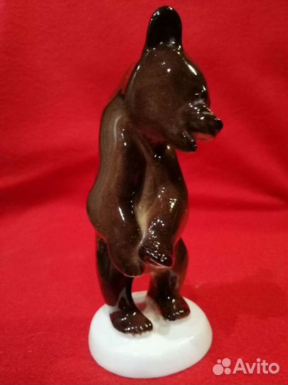 Фарфоровая статуэтка СССР. Медведь, лфз