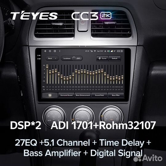 Магнитола Teyes CC3 2K 6/128 Subaru Impreza GD GG