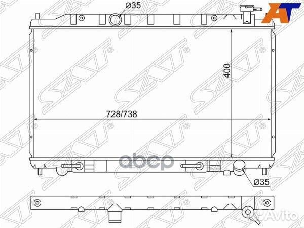 Радиатор Nissan Teana 03-08 NS0004-J31-V6 Sat