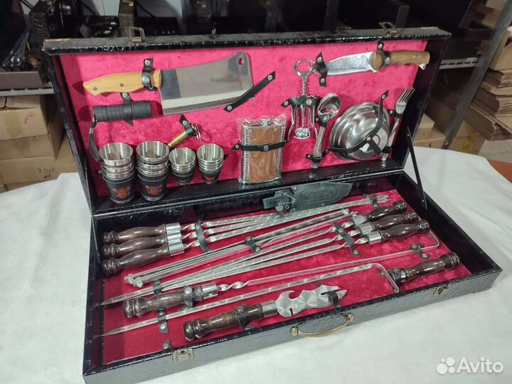 Шашлычный подарочный набор в кейсе