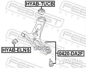 Сайлентблок переднего нижнего рычага febest HYA