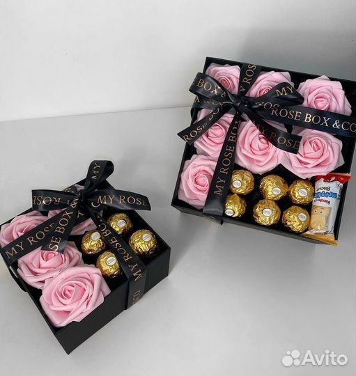 Сладкий бокс с цветами