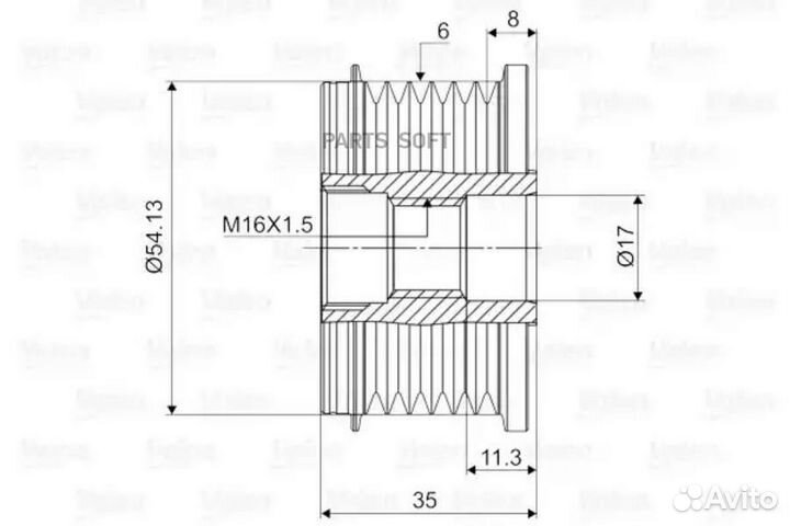 Valeo 588 003 Муфта свободного хода fiat ducato 2