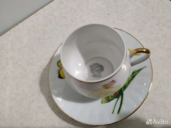 Фарфоровая новая кофейная пара