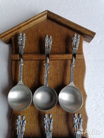 Набор старых оловянных ложек Германия