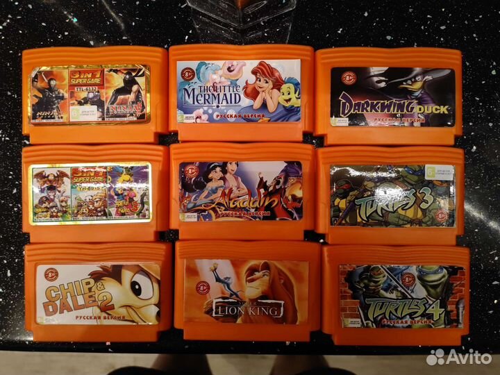 Игра Алладин и все хиты для Dendy, новый картридж