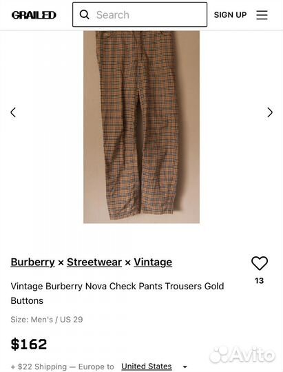 Брюки Burberry Nova Check оригинал