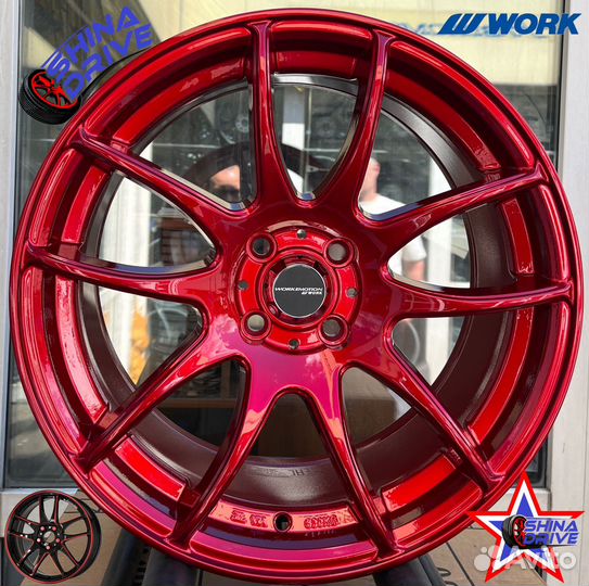 Диски Work CR-Kiwami R17 4x100 Red Gloss