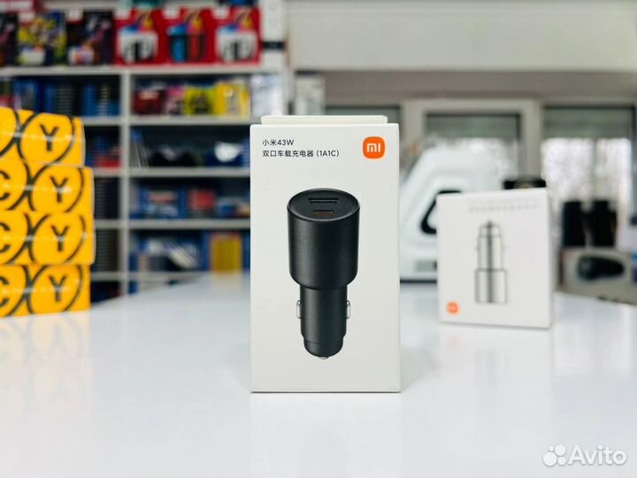 Азу Автомобильное зарядное устройство Xiaomi 1A1C