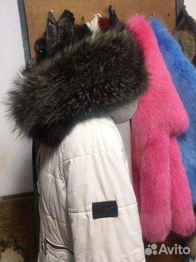 Воротники из енота от