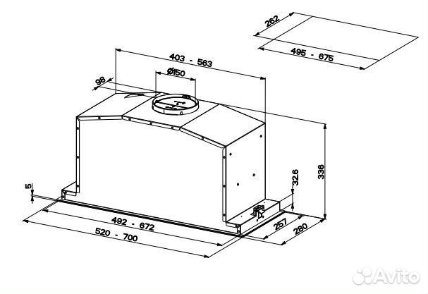 Вытяжка faber BI-AIR KL A52