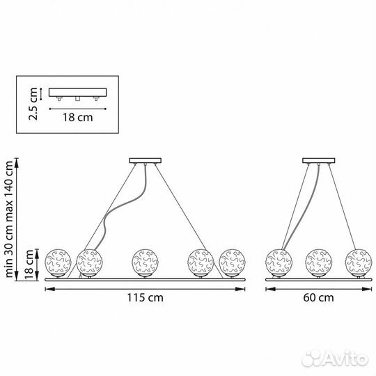 Люстра подвесная металл и стекло в спальню