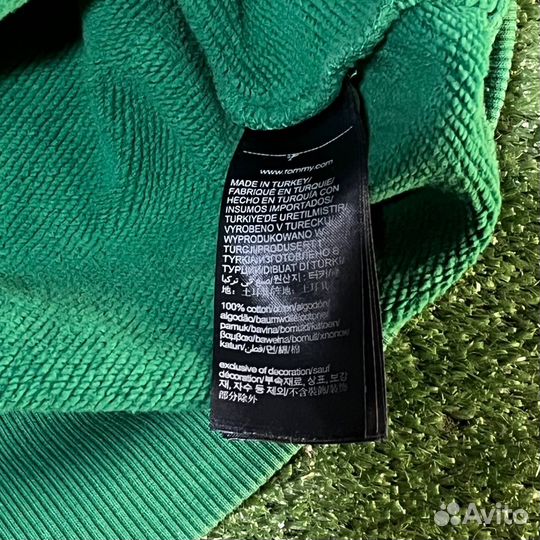 Глубокий малахитовый худи Tommy Hilfiger оригинал